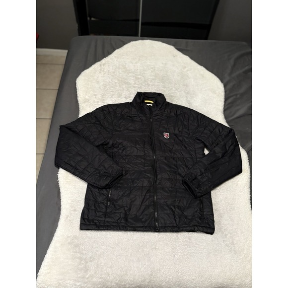 Fjallraven Black Expedition X-Latt Quilted Puffer Outdoor Jacket Men Medium READ